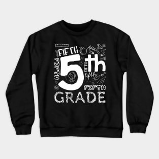 5th Grade Here Teacher Fifth Grade  Girls Crewneck Sweatshirt